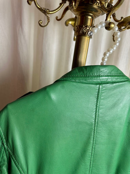 Jack Ibana biker leer groen - maat 40 (L)