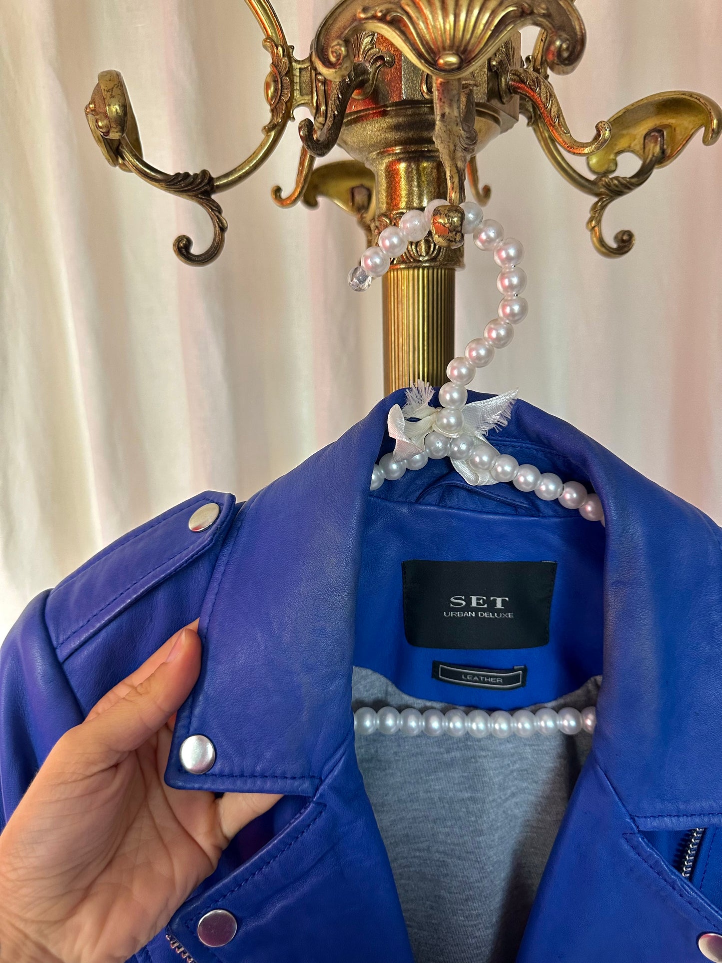Jack SET leer cobalt blauw - maat 36 (S)