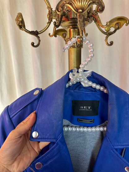 Jack SET leer cobalt blauw - maat 36 (S)