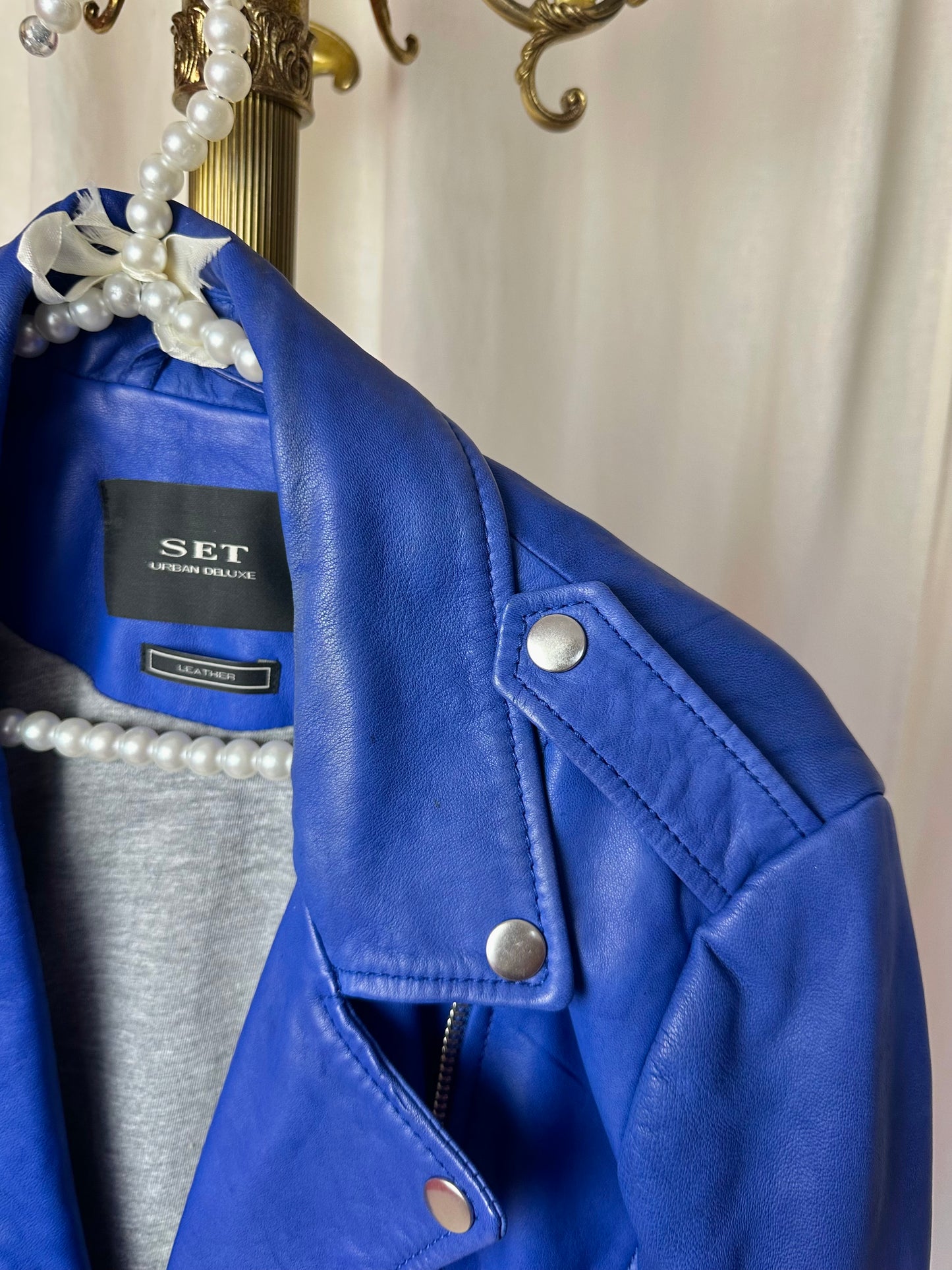 Jack SET leer cobalt blauw - maat 36 (S)