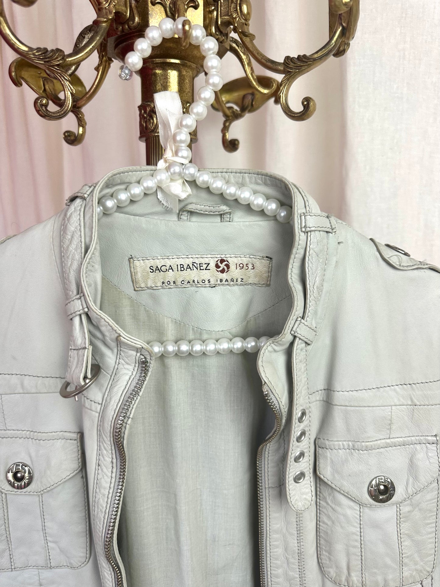 Jack Saga Ibañez leer beige,grijs maat 42