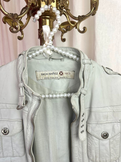 Jack Saga Ibañez leer beige,grijs maat 42