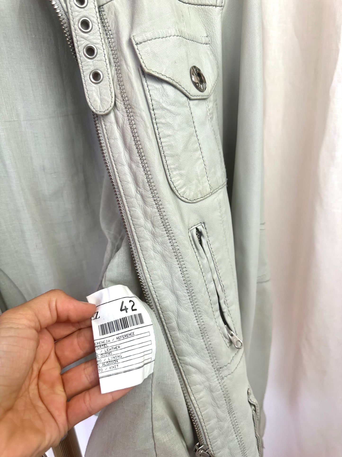 Jack Saga Ibañez leer beige,grijs maat 42