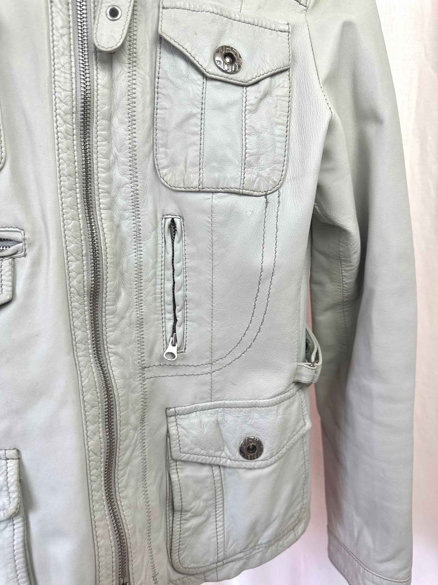 Jack Saga Ibañez leer beige,grijs maat 42
