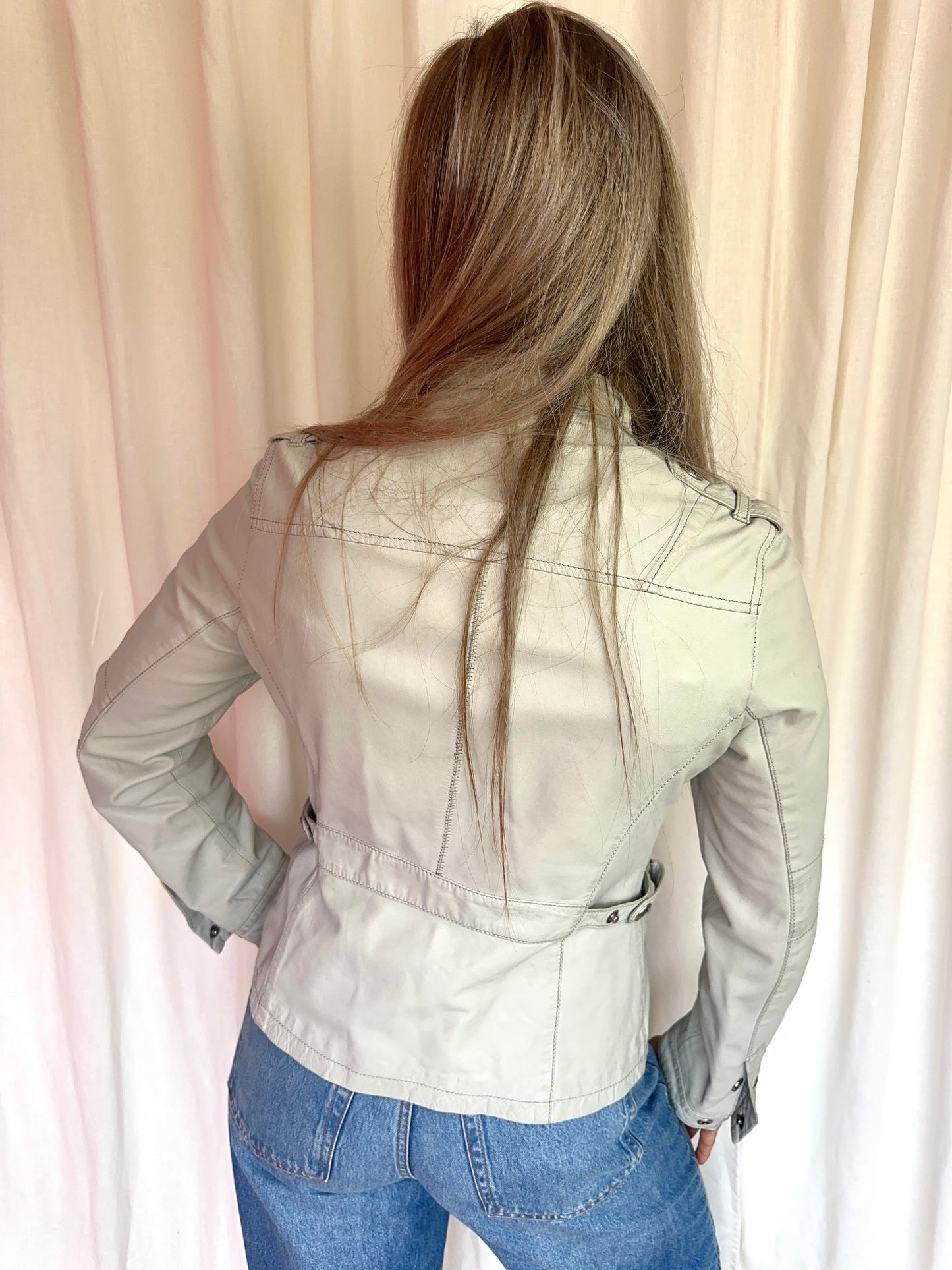 Jack Saga Ibañez leer beige,grijs maat 42