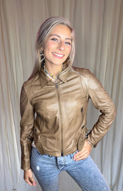 Jack Sylvie Schimmel leer bruin maat M
