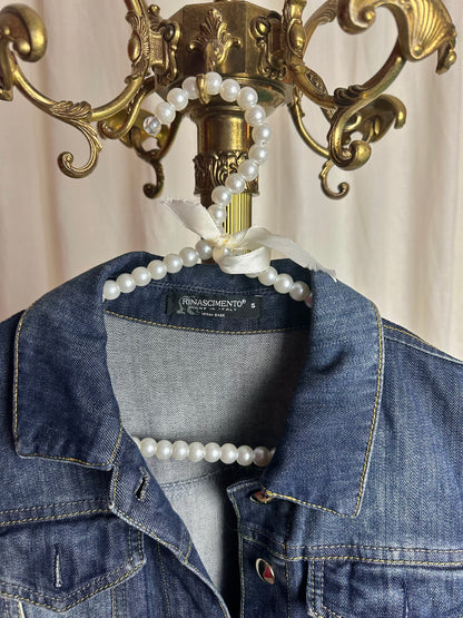 Jack spijker Rinascimento pofdetail donkerblauw maat S