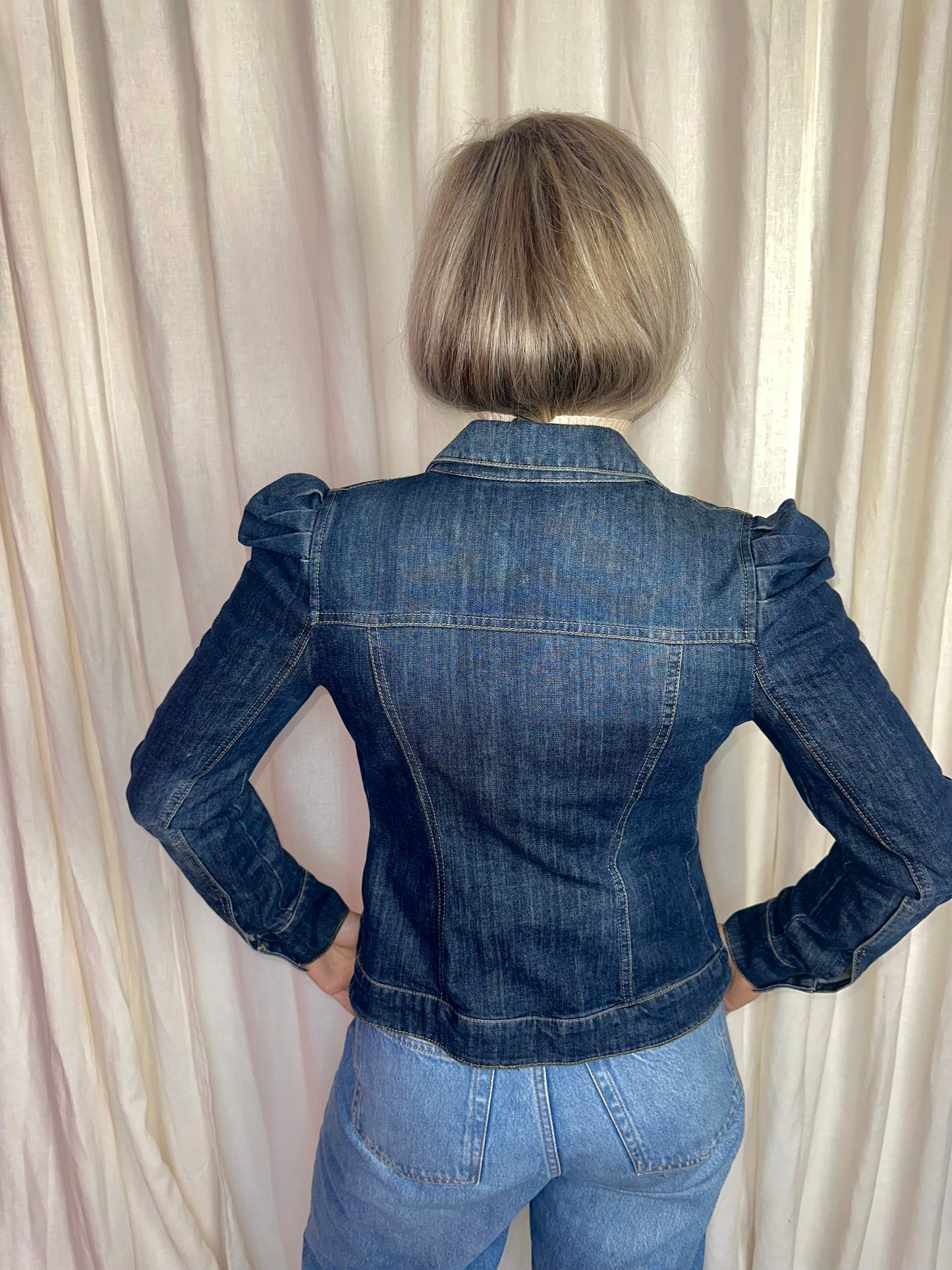 Jack spijker Rinascimento pofdetail donkerblauw maat S