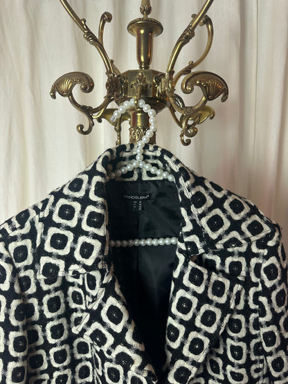 Jas Bandolera print beige,zwart maat 46
