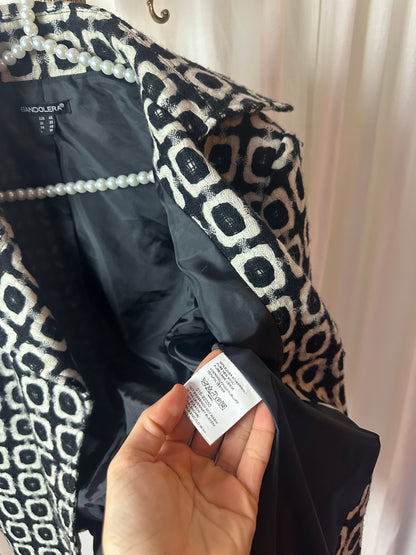Jas Bandolera print beige,zwart maat 46