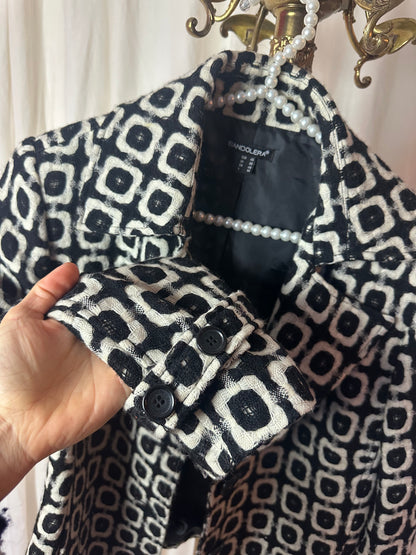 Jas Bandolera print beige,zwart maat 46