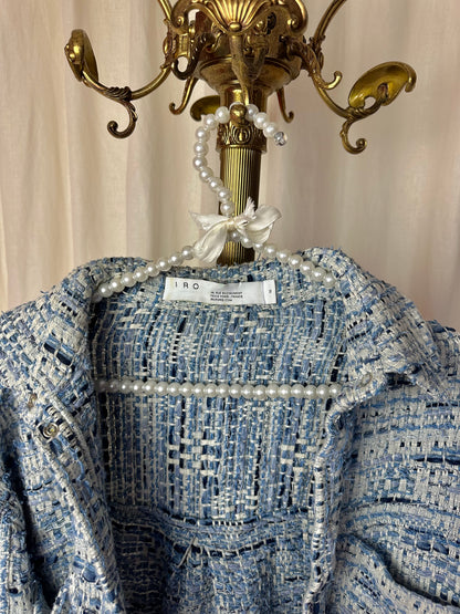 Jas IRO tweed lichtblauw - maat 36 (S)