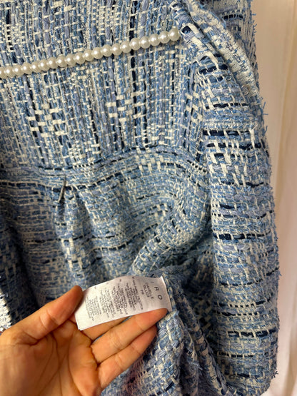Jas IRO tweed lichtblauw - maat 36 (S)