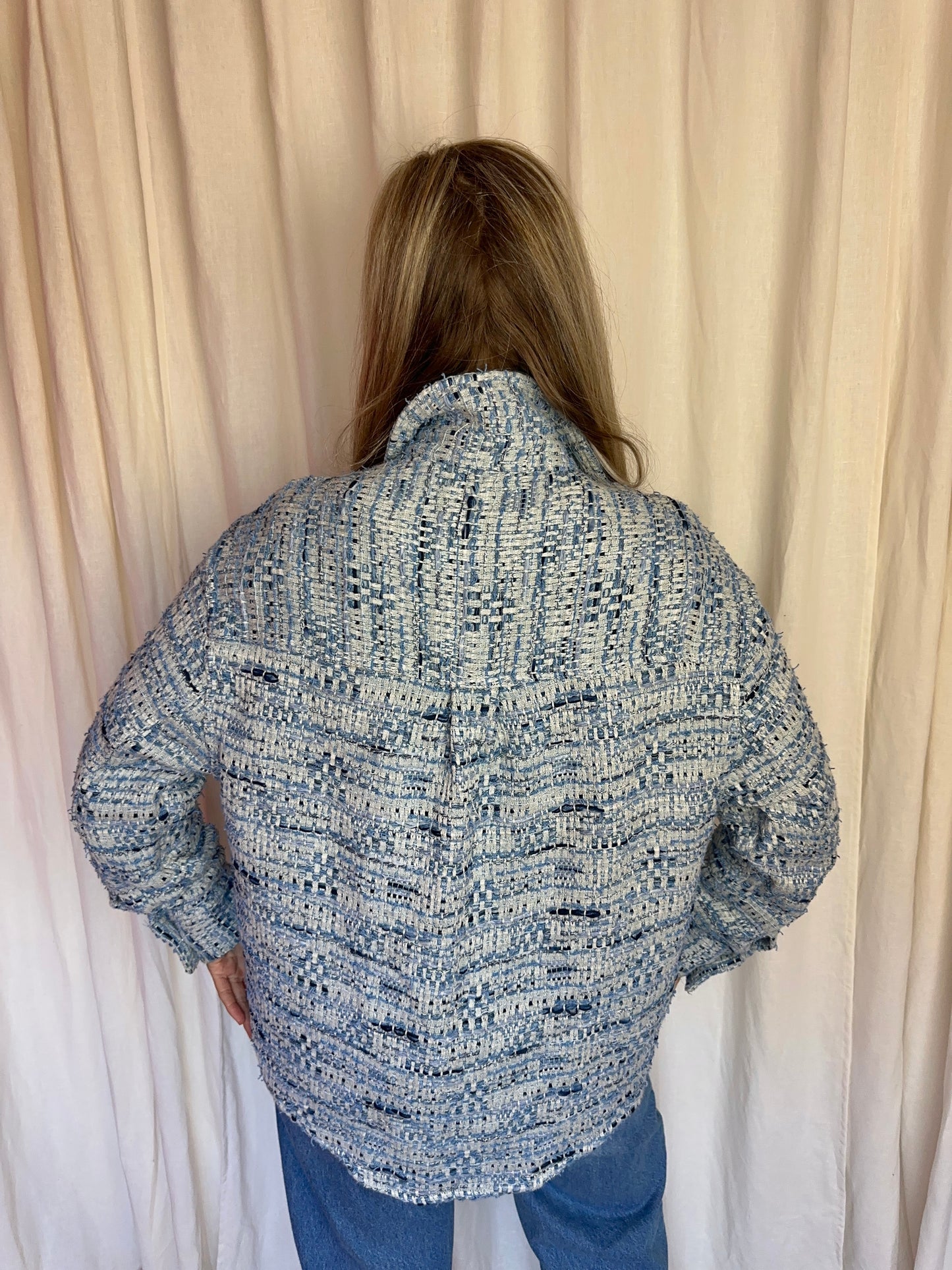 Jas IRO tweed lichtblauw - maat 36 (S)