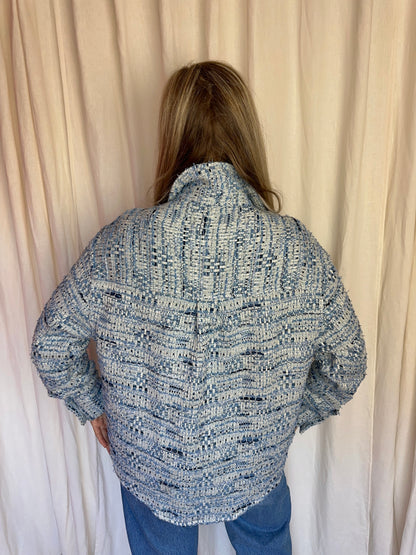 Jas IRO tweed lichtblauw - maat 36 (S)