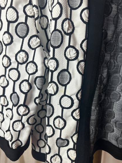 Jas Joseph Ribkoff geometrische print cirkels wit,zwart maat 46