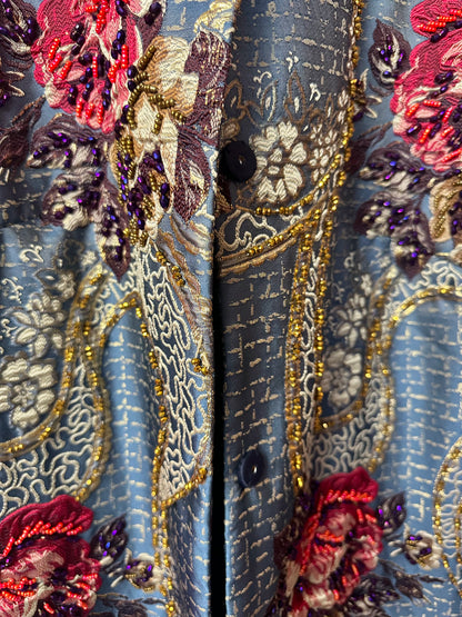 Jas Joy Couture jacquard blauw maat L