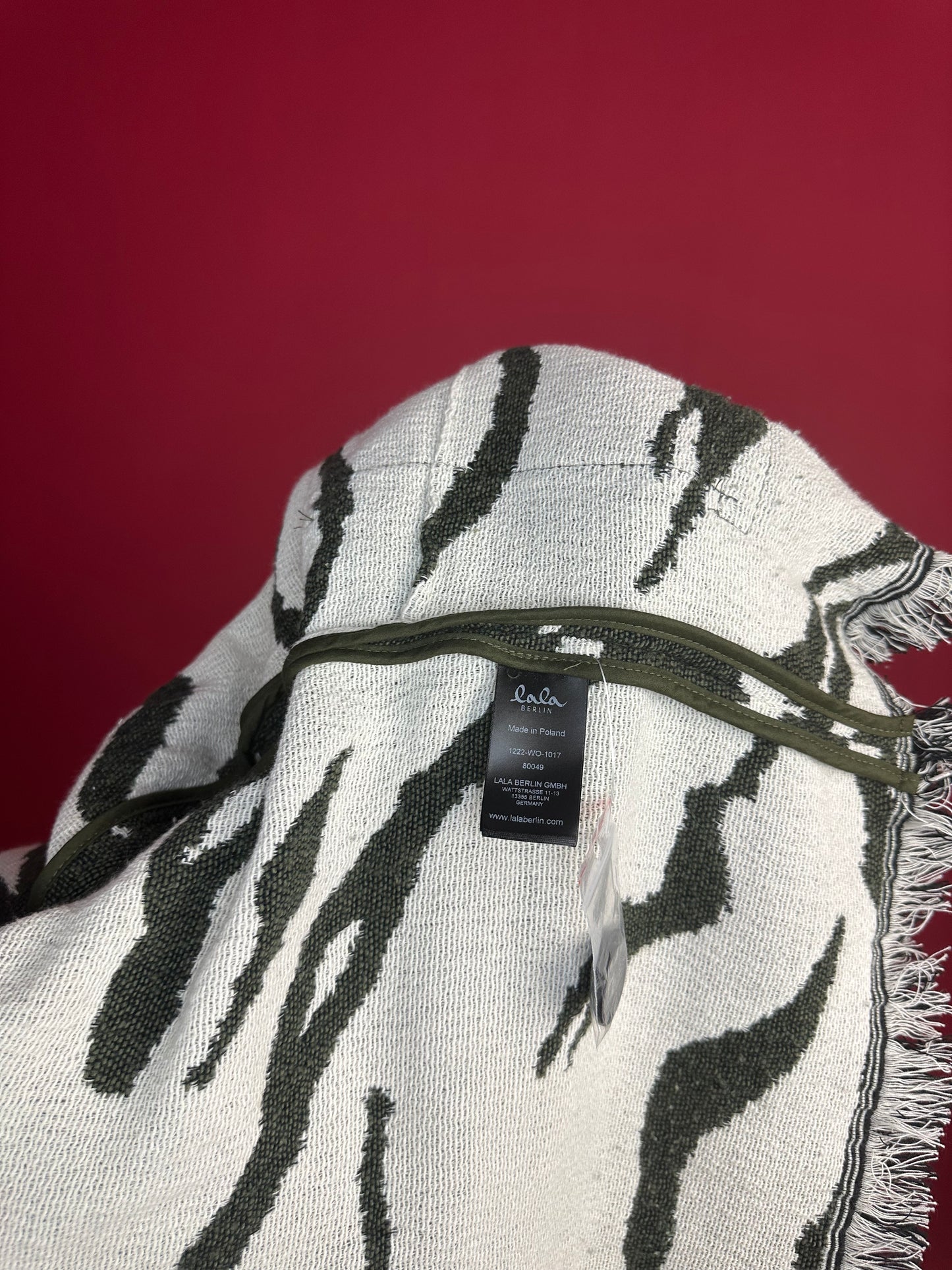 Jas Lala Berlin zebraprint legergroen - Maat M/L