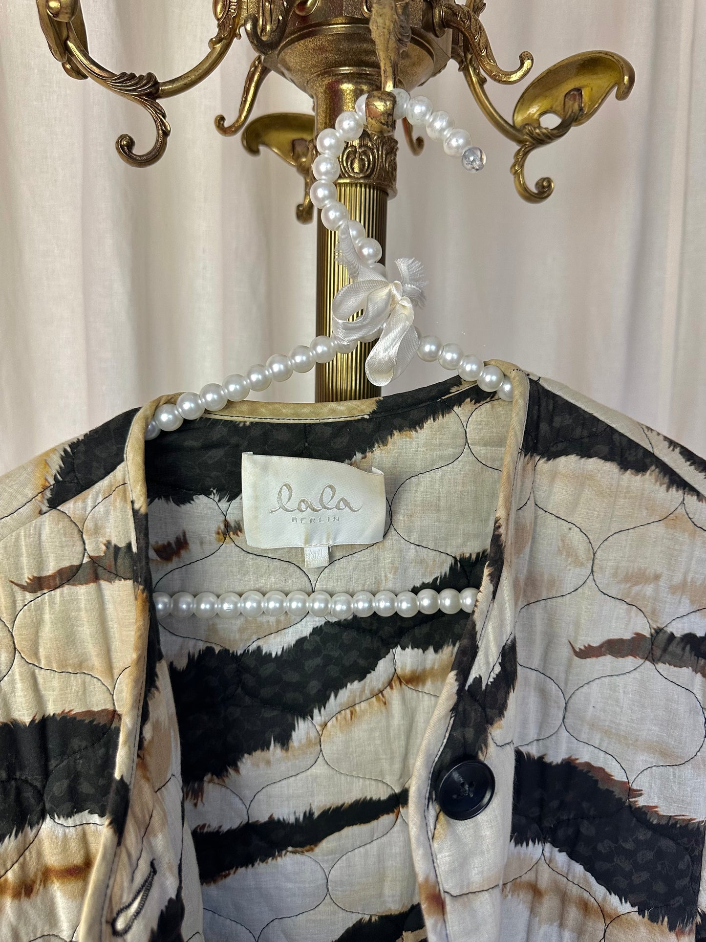 Jas Lala berlin zebra print zwart, beige - maat M/L (38/40)