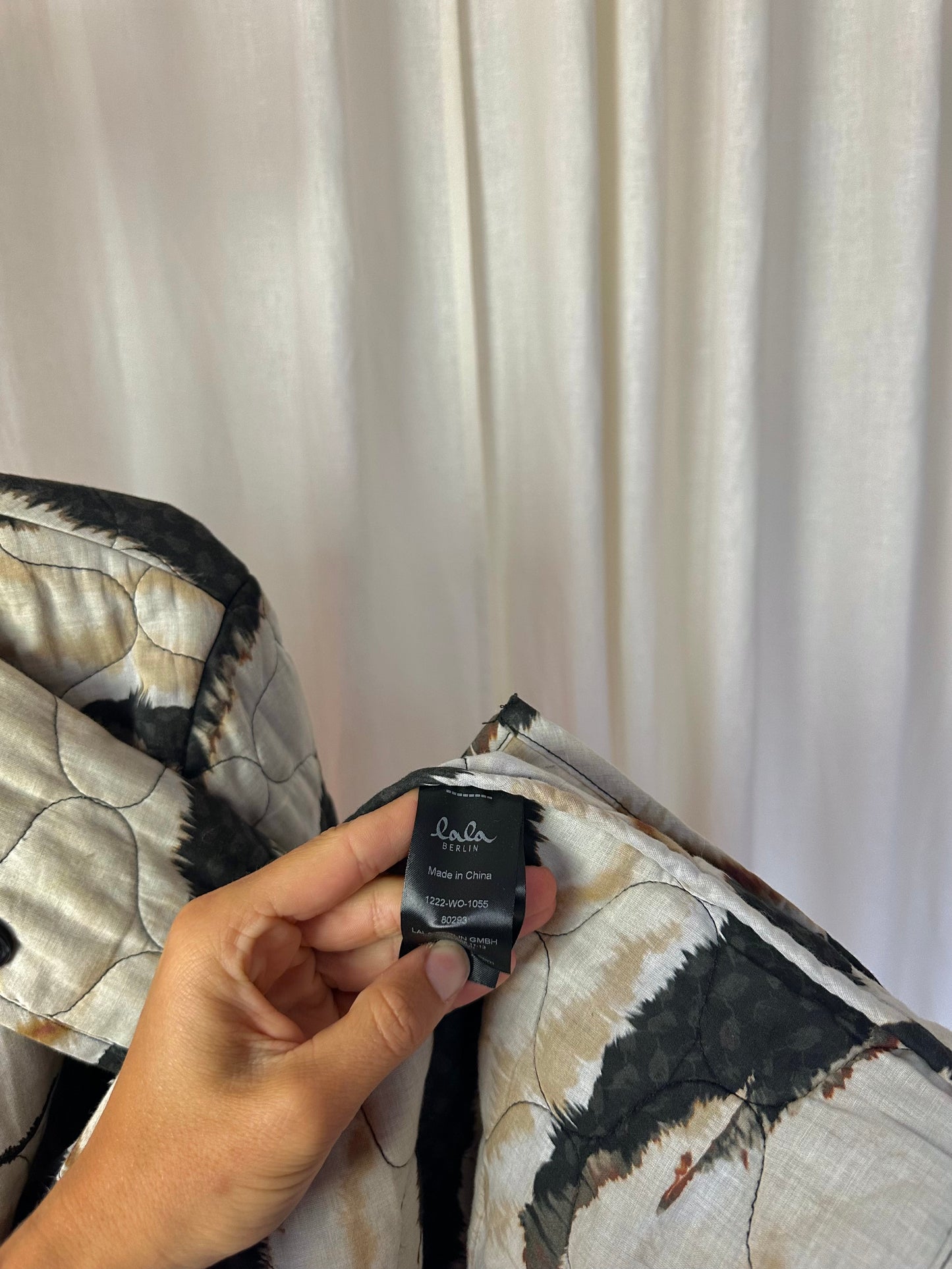 Jas Lala berlin zebra print zwart, beige - maat M/L (38/40)