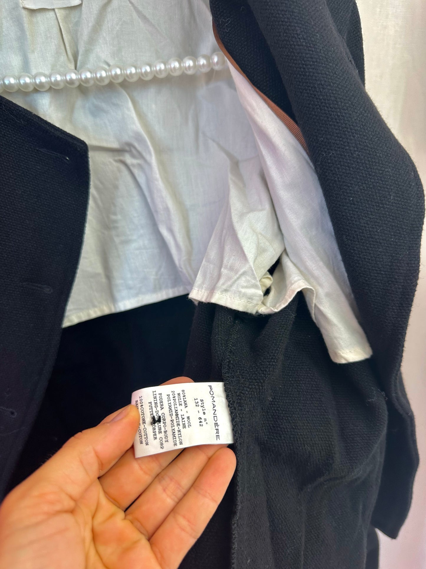 Jas Pomandere zwart maat 36