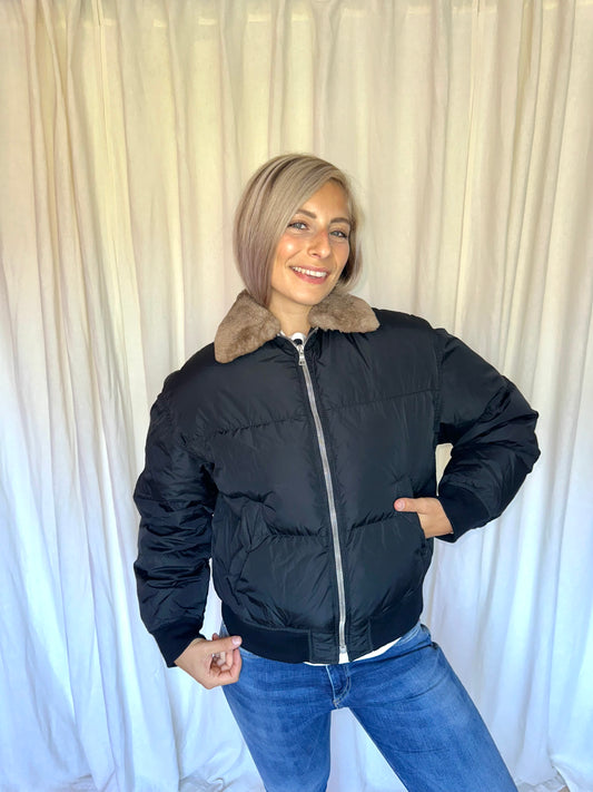 Jas Prada bomberjack zwart - Maat L
