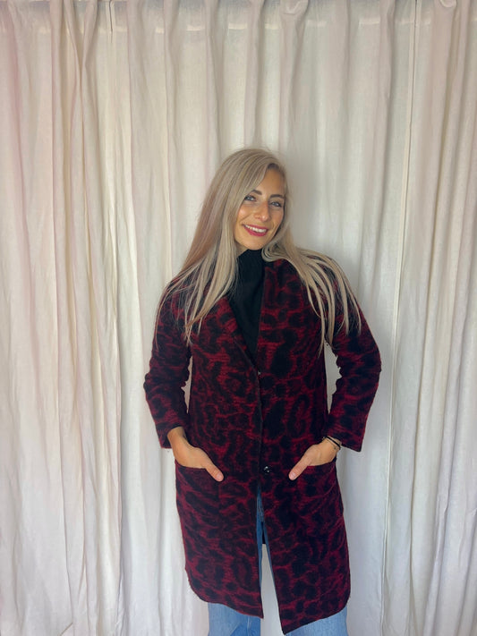 Jas SET rood/zwart - Maat 36
