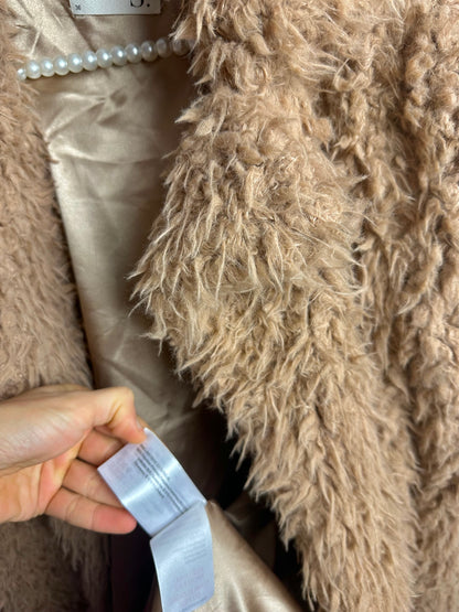 Jas Supertrash fake fur harig oudroze maat 36