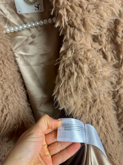 Jas Supertrash fake fur harig oudroze maat 36