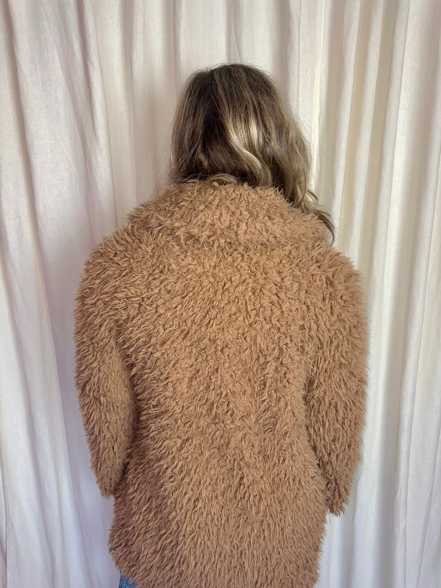 Jas Supertrash fake fur harig oudroze maat 36