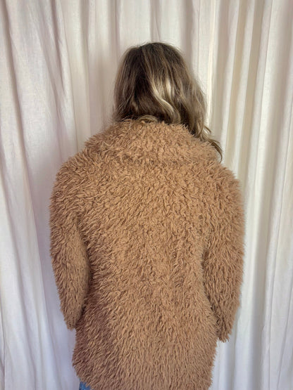 Jas Supertrash fake fur harig oudroze maat 36