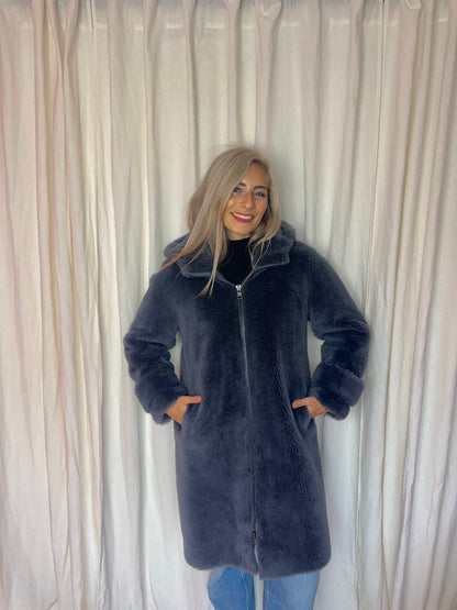 Jas Torris Faux fur grijs - Maat 38
