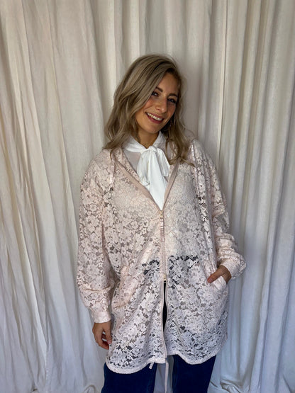 Jas Twinset kant lichtroze - Maat 44