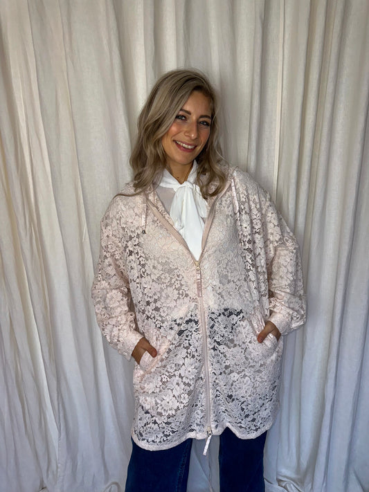Jas Twinset kant lichtroze - Maat 44