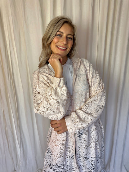 Jas Twinset kant lichtroze - Maat 44