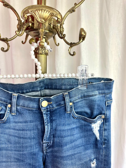 Jeans 7ForAllMankind blauw damaged maat 28