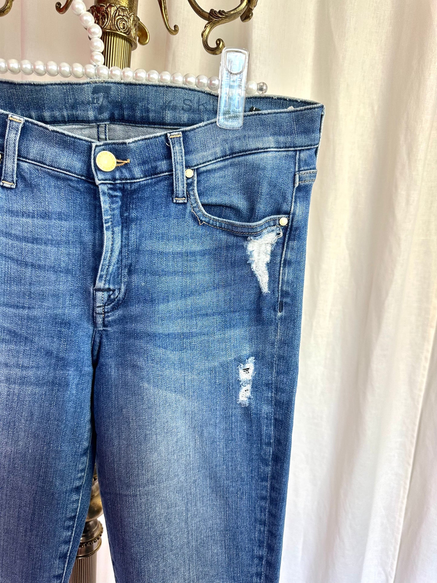 Jeans 7ForAllMankind blauw damaged maat 28