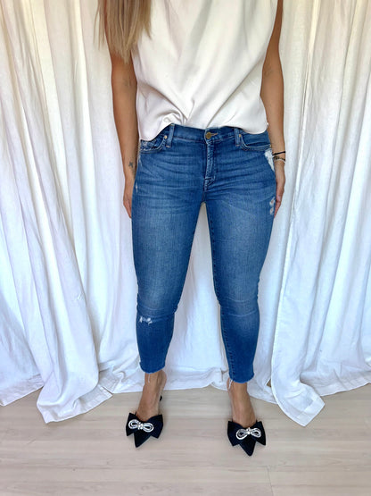 Jeans 7ForAllMankind blauw damaged maat 28