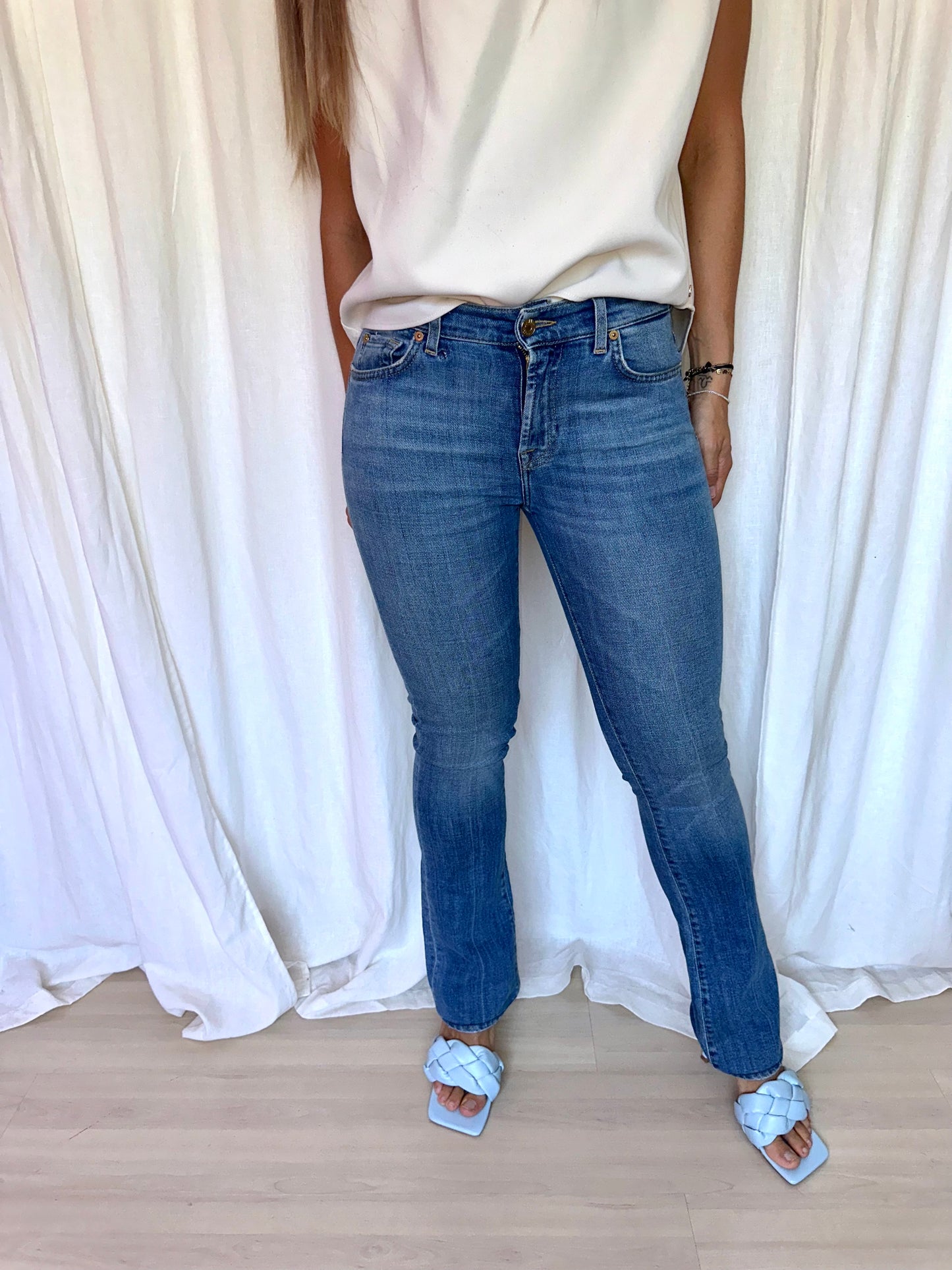 Jeans 7ForAllMankind flair blauw licht maat 26