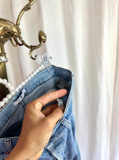 Jeans 7ForAllMankind lichtblauw damaged maat 25
