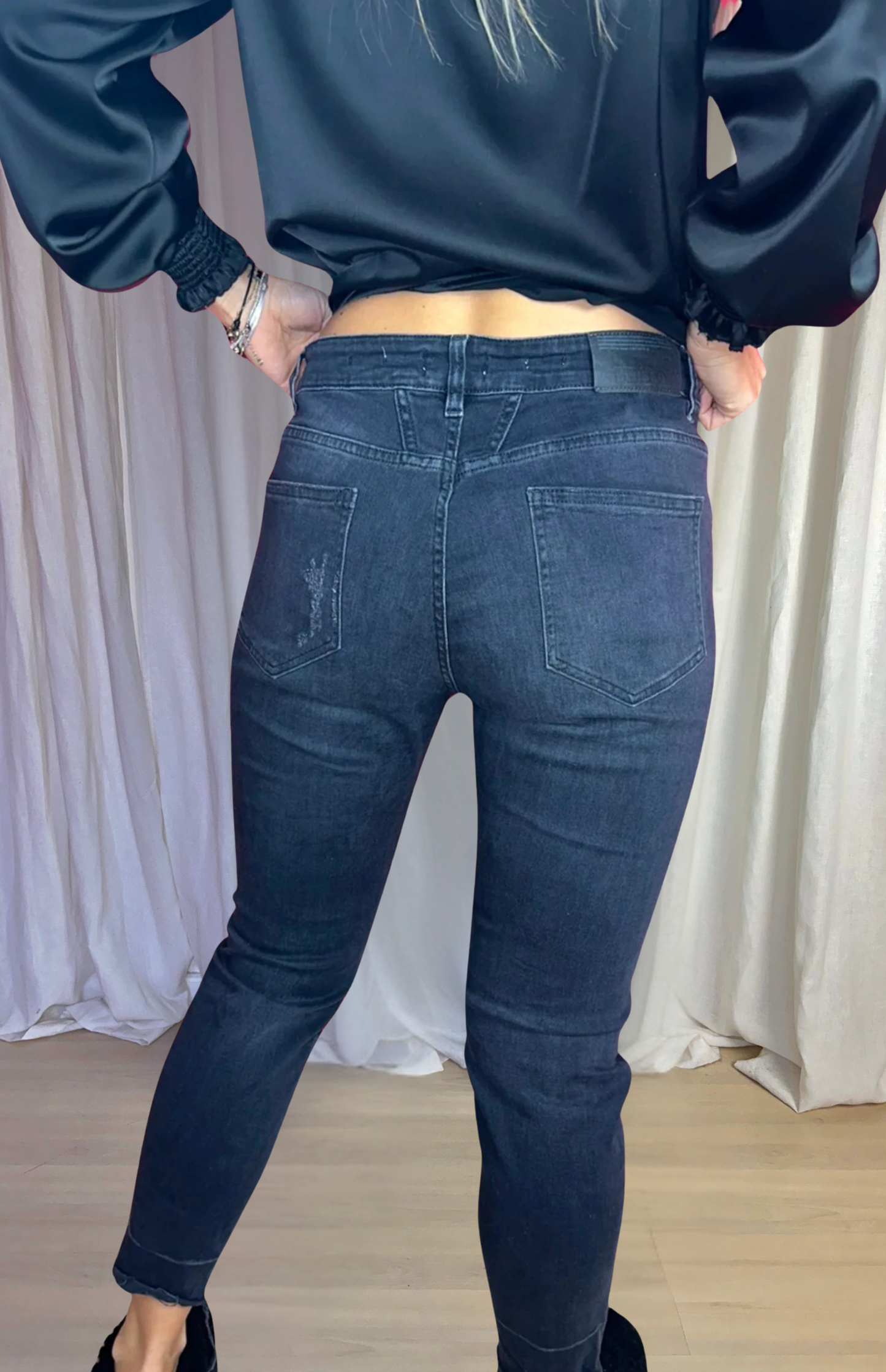 Jeans fermé gris