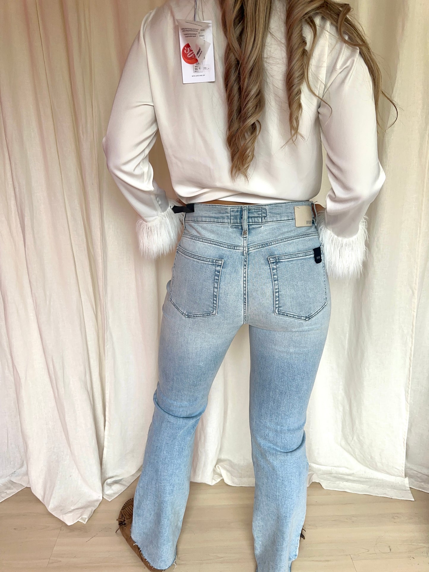 Jeans Drykorn flair lichtblauw maat 31 lengte 34