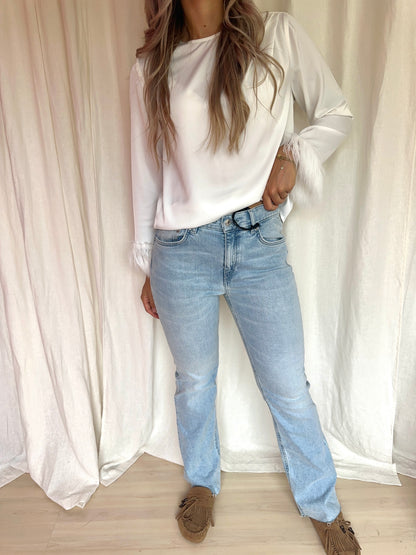 Jeans Drykorn flair lichtblauw maat 30 lengte 34