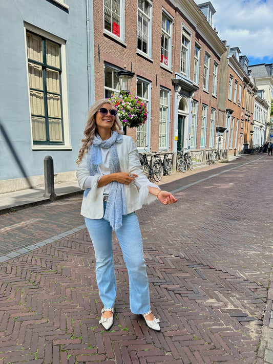 Jeans Drykorn flair lichtblauw maat 31 lengte 34