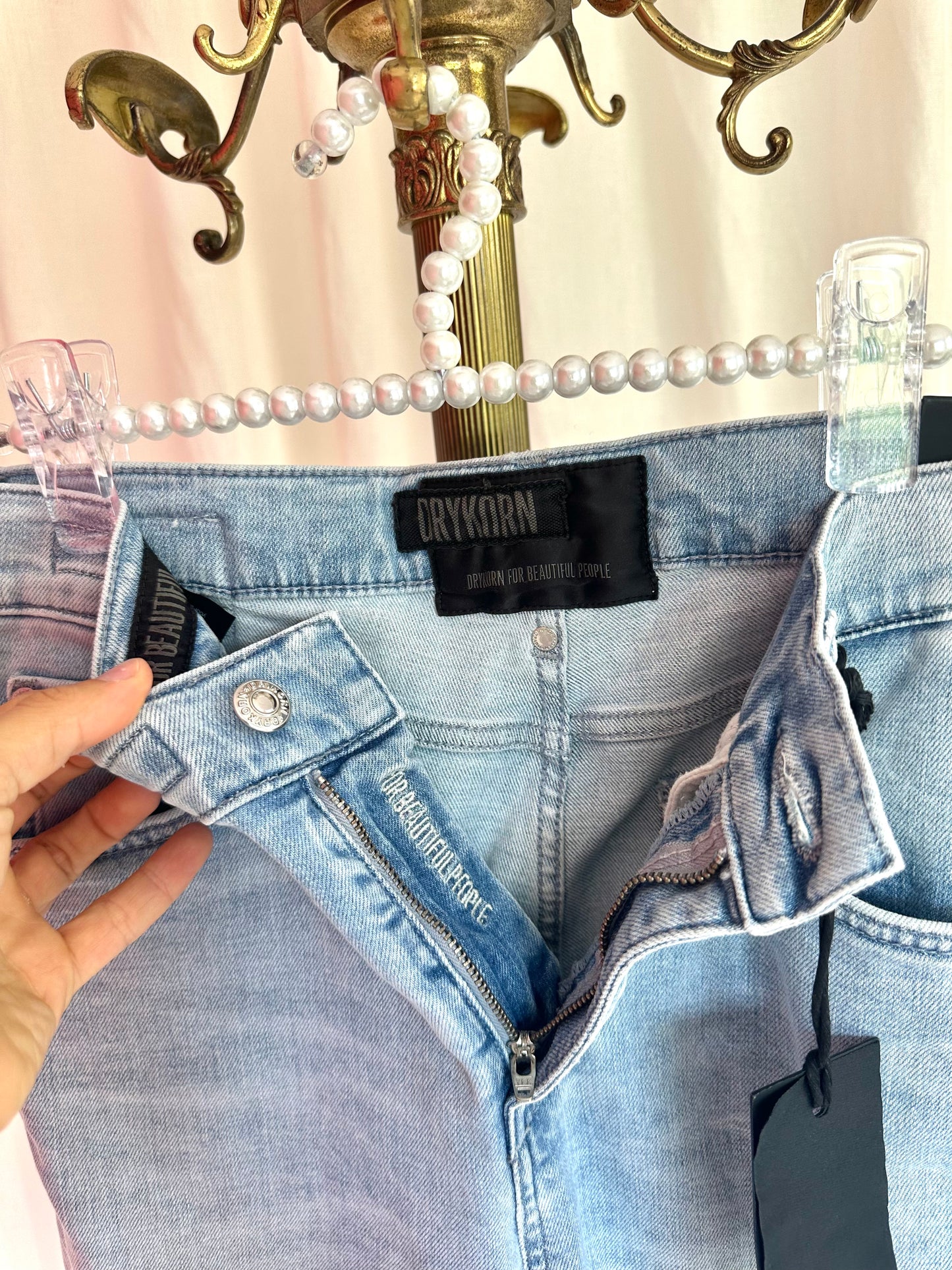 Jeans Drykorn flair lichtblauw maat 30 lengte 34