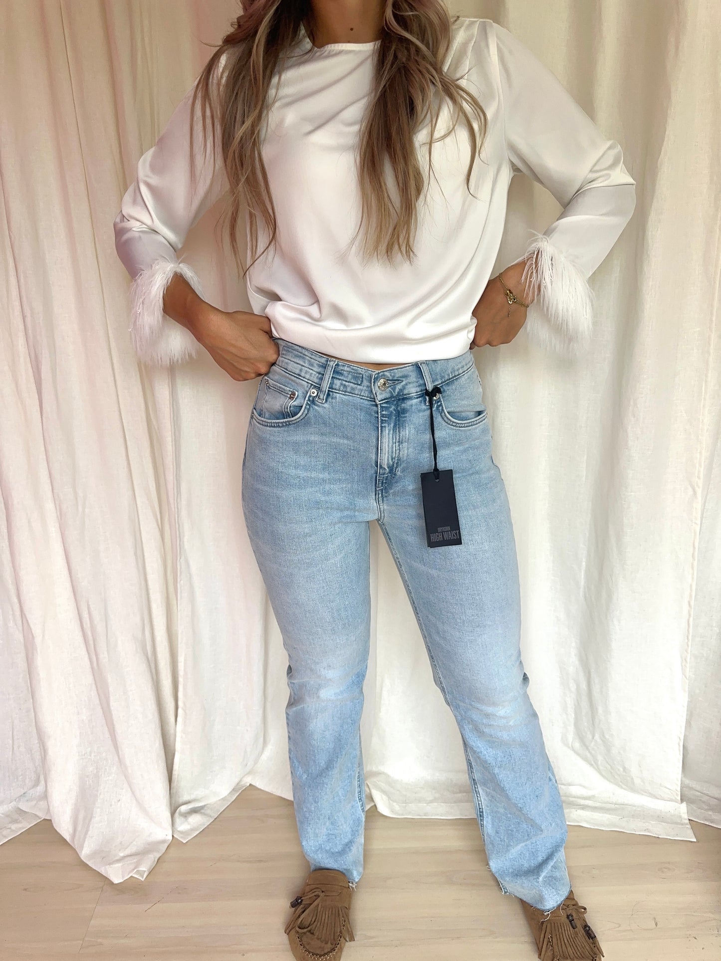 Jeans Drykorn flair lichtblauw maat 30 lengte 34