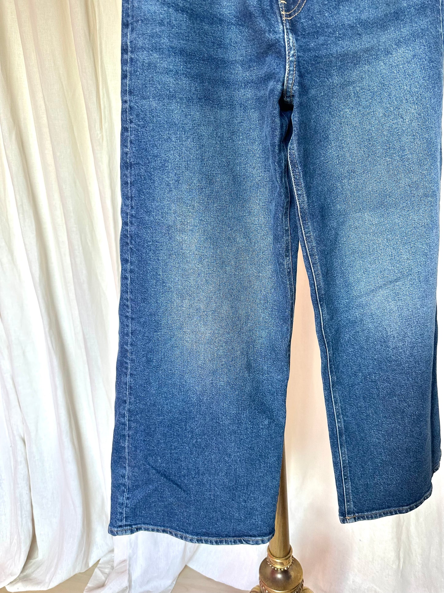 Jeans H&M wide leg donkerblauw maat 34
