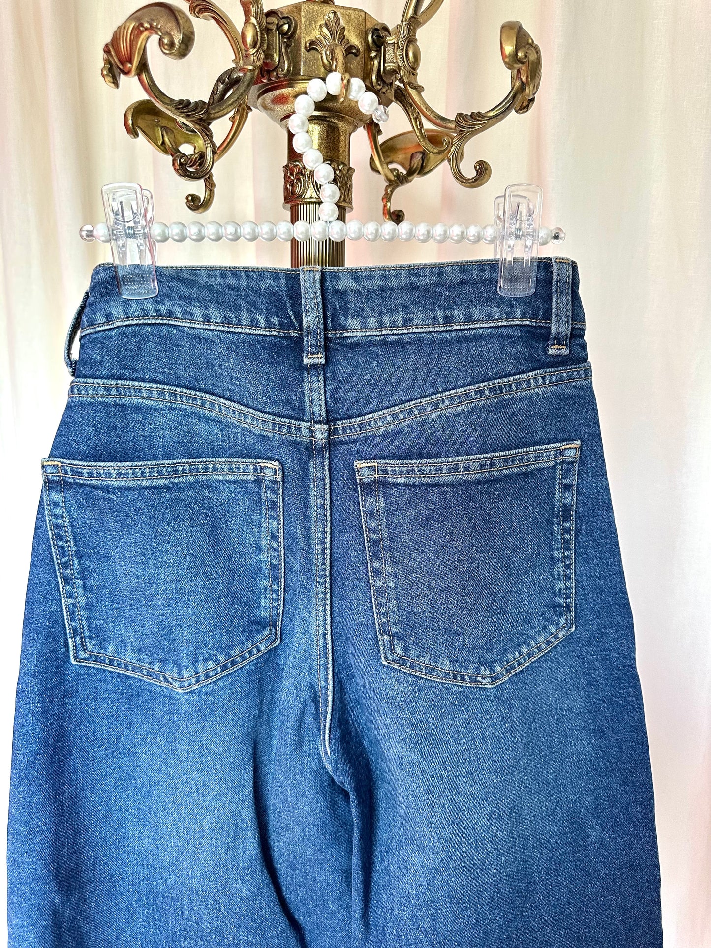 Jeans H&M wide leg donkerblauw maat 34