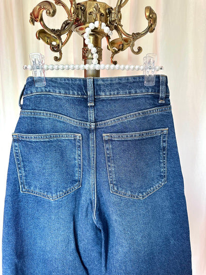 Jeans H&M wide leg donkerblauw maat 34