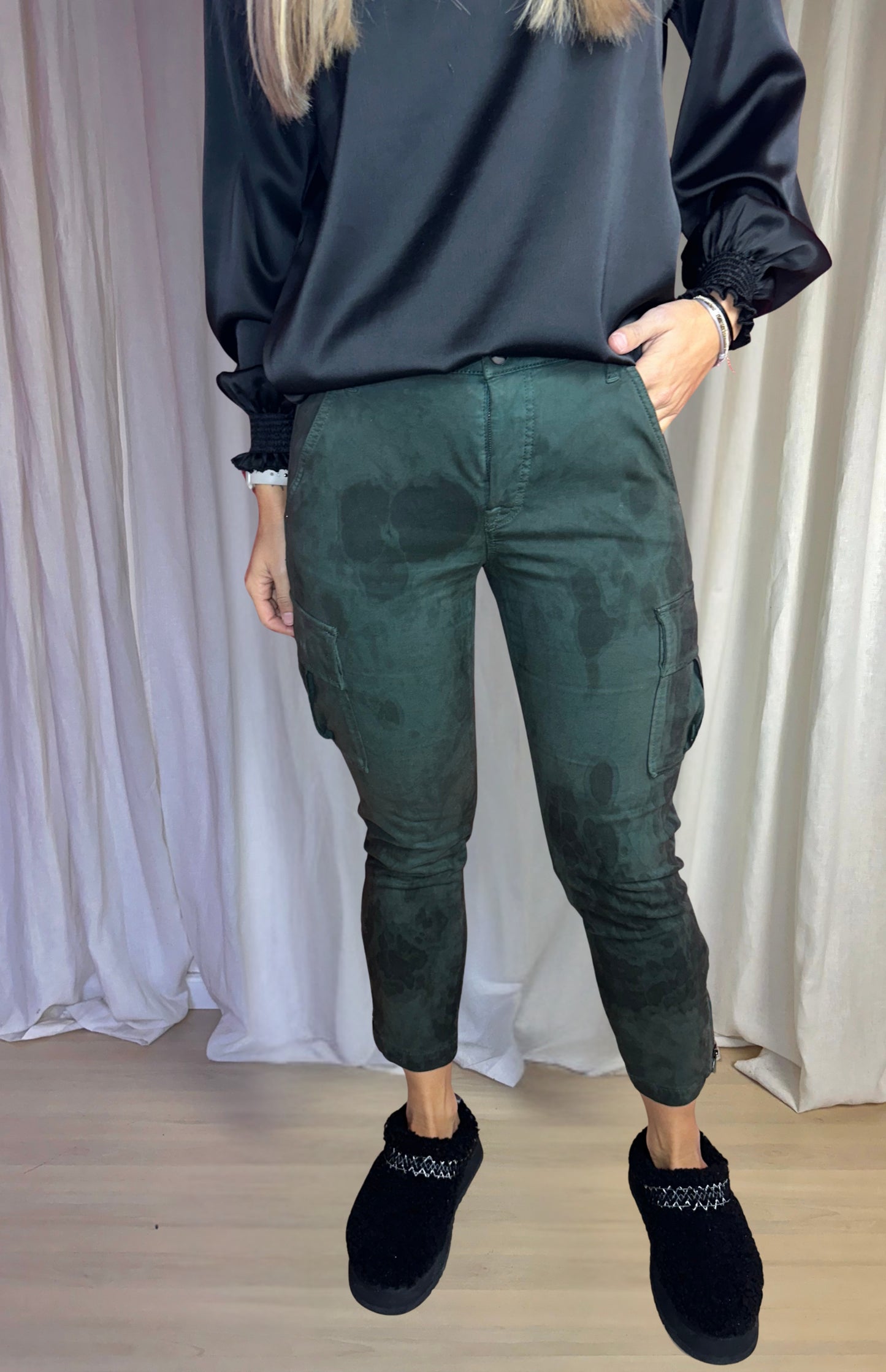 Jeans Jacob Cohen legergroen maat S